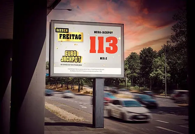 230804Eurojackpot_Aussenwerbung_113Fr – (c) SchlagundRoy640GmbH 252 Hochgewinne Eurojakcpot 1. Halbjahr 2021