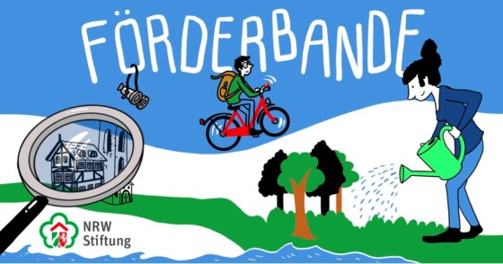Grafik mit Überschrift Förderbande | NRW-Stiftung