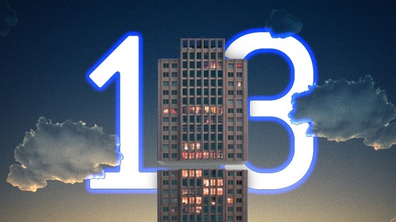 Die Zahl 13 schwebt im Himmel | Glückszahlen LOTTO 6aus49