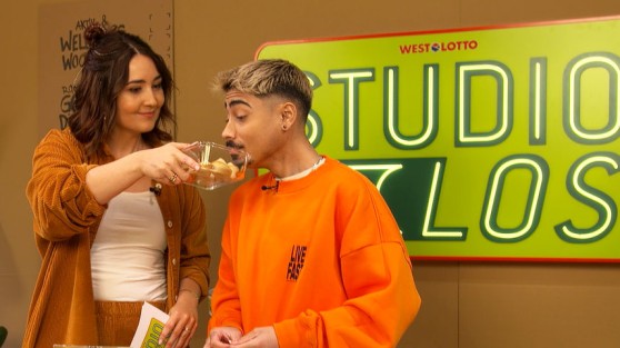 Moderatorin und Gast der Sendung StudioLos | WestLotto
