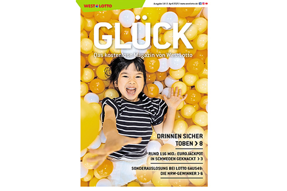 Cover der aktuellen GLÜCK-Ausgabe | Kundenzeitschrift WestLotto